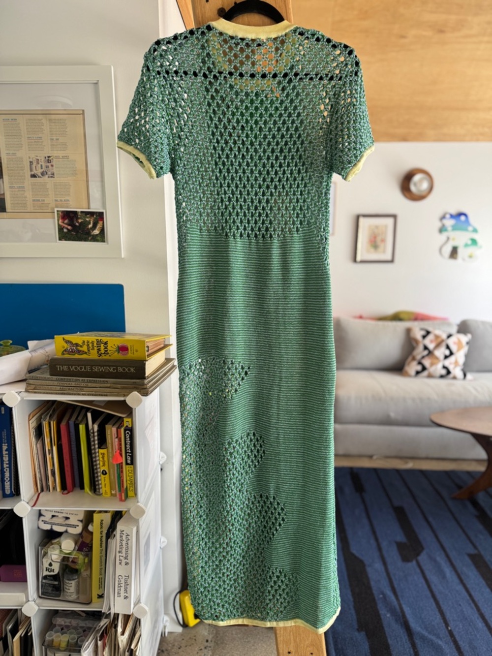 NWT Ph5 Perry Crotchet Short Sleeve Dress (M) teal - Picture 4 of 9